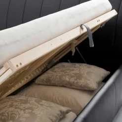 Wohnen Jugendbetten*Doppelbett Bermuda aus Kunstleder