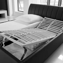 Wohnen Jugendbetten*Doppelbett Bermuda aus Kunstleder