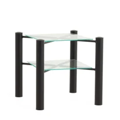 Wohnen Schwarze Möbel|Betten*Doppelbett Carlovac aus schwarzem Metall (dreiteilig)