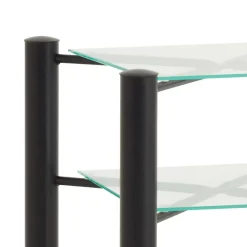 Wohnen Schwarze Möbel|Betten*Doppelbett Carlovac aus schwarzem Metall (dreiteilig)