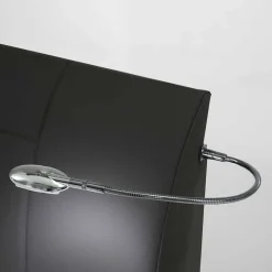 Wohnen Jugendbetten*Doppelbett Elburg mit Polsterkopfteil in Grau Braun