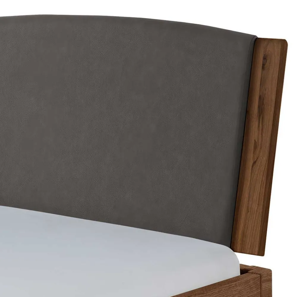 Wohnen Graue Möbel|Braune Möbel*Doppelbett Gestell aus Nussbaum geölt - Carloletta