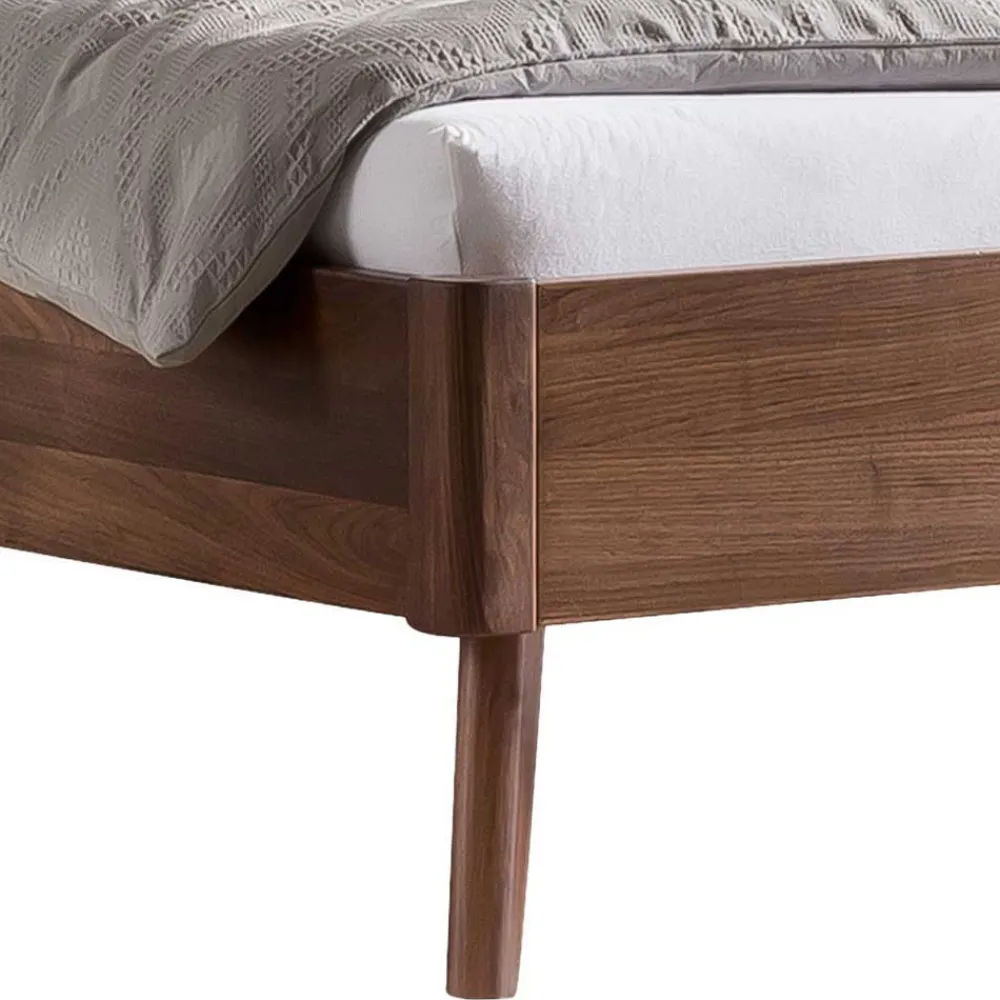 Wohnen Graue Möbel|Braune Möbel*Doppelbett Gestell aus Nussbaum geölt - Carloletta
