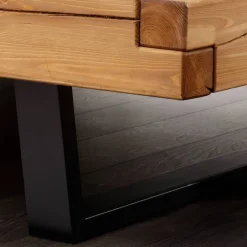 Wohnen Doppelbett mit Kufengestell aus Holz - Kalastania