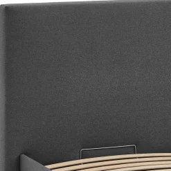 Wohnen Jugendbetten*Doppelbett mit Stauraum in Anthrazit Stoff - Clarford