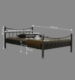 Wohnen Jugendbetten*Doppelbett Ramona aus Metall