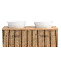 Wohnen Doppelter Waschtisch mit vier Schubladen - Crystoga