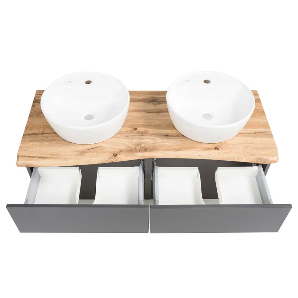 Wohnen Waschtisch|Waschbeckenunterschränke*Doppel-Waschtisch für die Wandmontage - Breznia