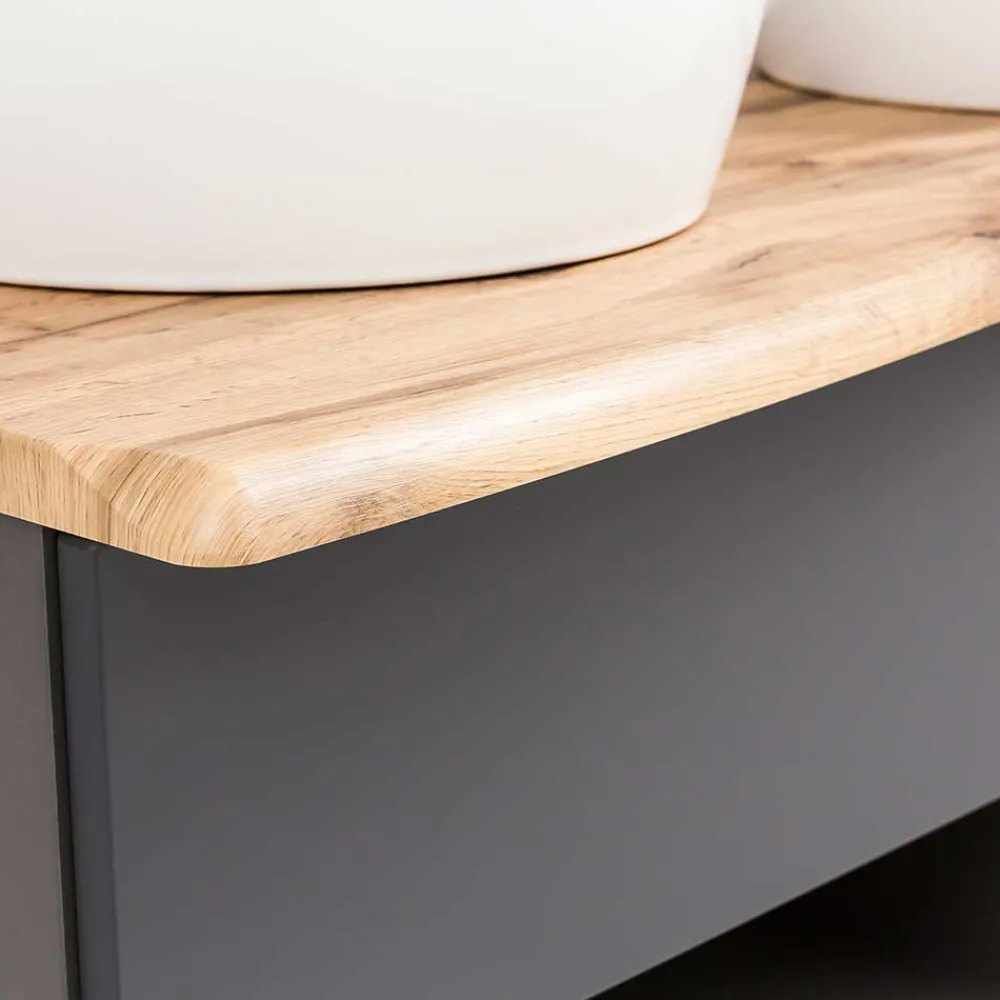 Wohnen Waschtisch|Waschbeckenunterschränke*Doppel-Waschtisch für die Wandmontage - Breznia