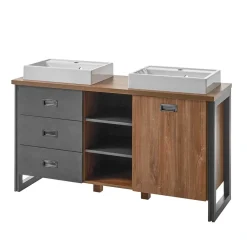 Wohnen Doppelwaschtisch mit zwei Aufsatzwaschbecken - Forawas