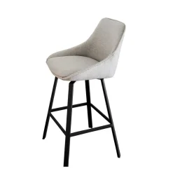 Wohnen Skandinavische Möbel|Schwarze Möbel*Drehbare Barstühle in Beige - Taja (2er Set)