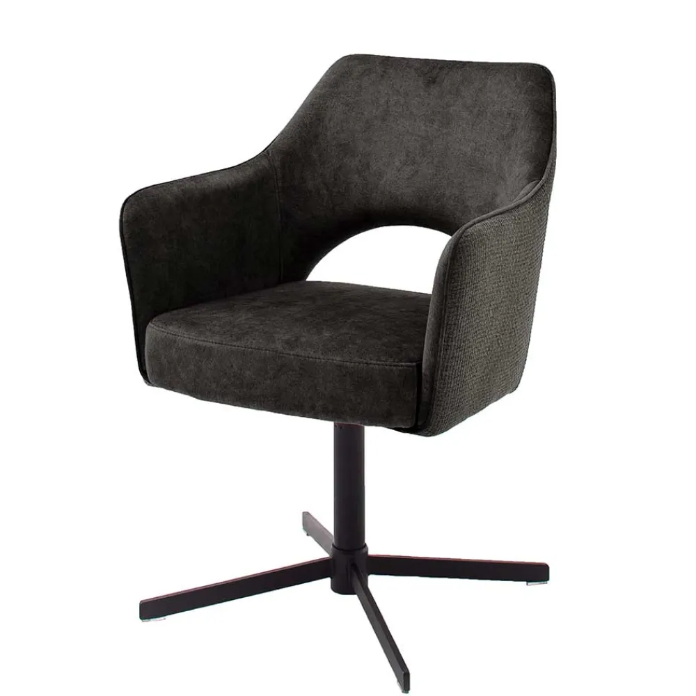 Wohnen Drehbare Esszimmerstühle mit Armlehnen - Bergen (2er Set)