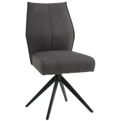 Wohnen Drehbare Polsterstühle in Dunkelgrau - Aturin (2er Set)