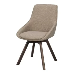 Wohnen Drehbare Polsterstühle in Beigegrau - Lucky (2er Set)