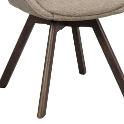 Wohnen Drehbare Polsterstühle in Beigegrau - Lucky (2er Set)