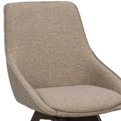 Wohnen Drehbare Polsterstühle in Beigegrau - Lucky (2er Set)