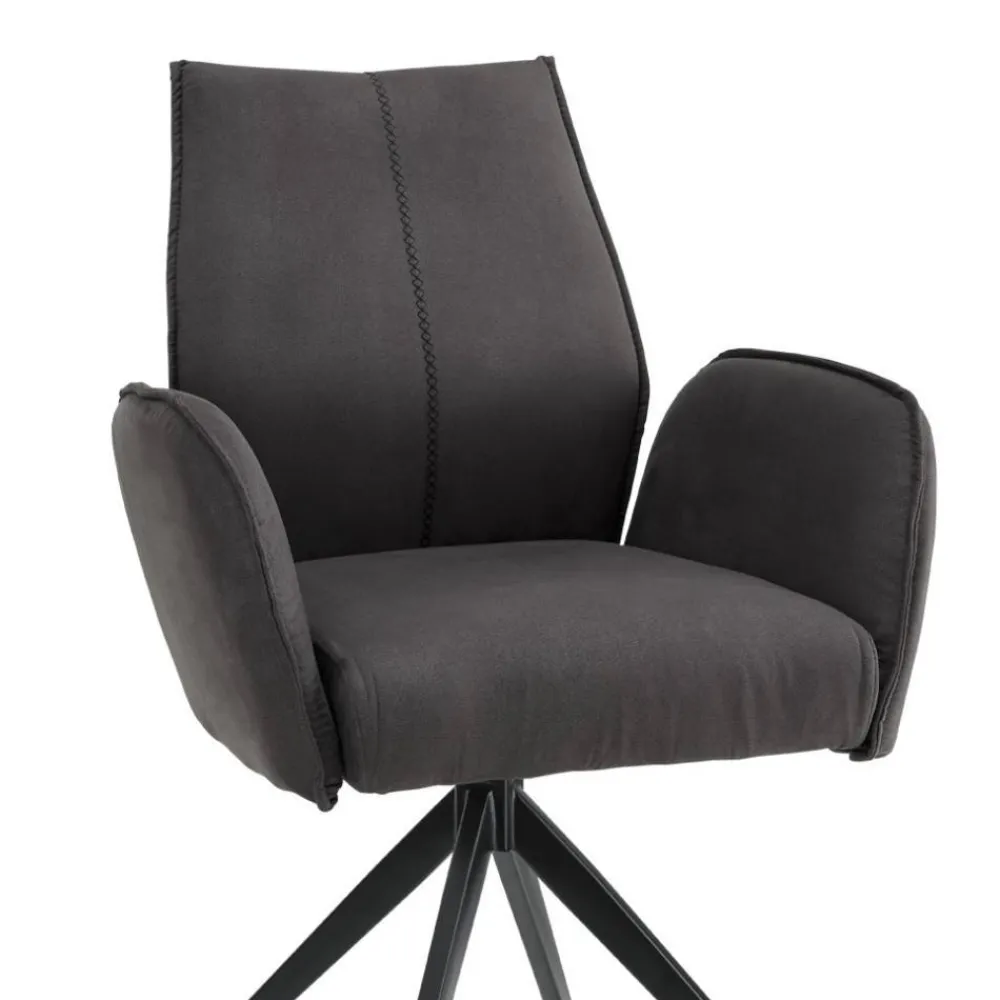 Wohnen Küchenstühle|Esszimmerstühle*Drehbare Polsterstühle mit Armlehnen - Aturin (2er Set)