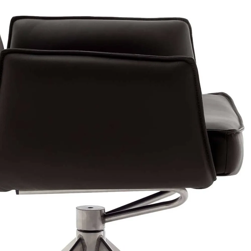 Wohnen Drehbare Tischsessel aus Echtleder - Cascaya (2er Set)