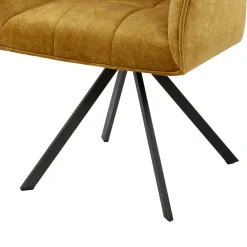 Wohnen Drehbare Tischsessel in Goldfarben - Arolds (2er Set)