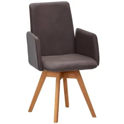 Wohnen Wohnzimmerstühle*Drehbarer Armlehnen-Stuhl in Dunkelbraun - Palma