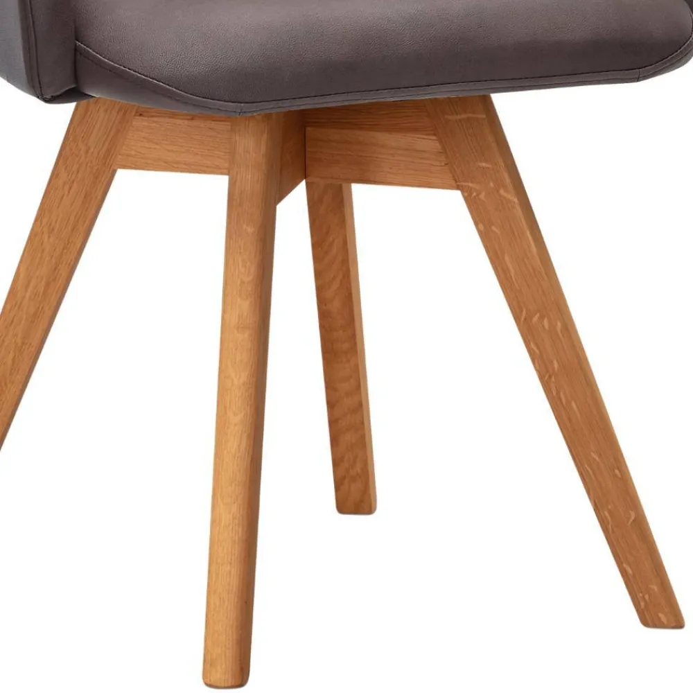 Wohnen Wohnzimmerstühle*Drehbarer Armlehnen-Stuhl in Dunkelbraun - Palma