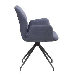 Wohnen Küchenstühle|Esszimmerstühle*Drehbarer Armlehnenstuhl in Dunkelgrau - Bowies