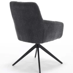 Wohnen Drehbarer Armlehnenstuhl in Anthrazit - Bevania (2er Set)