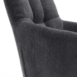 Wohnen Drehbarer Armlehnenstuhl in Anthrazit - Bevania (2er Set)