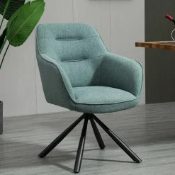 Wohnen Drehbarer Armlehnenstuhl in Türkis - Maior (2er Set)
