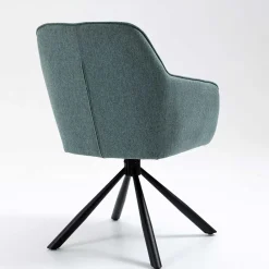 Wohnen Drehbarer Armlehnenstuhl in Türkis - Maior (2er Set)