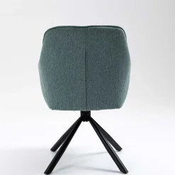 Wohnen Drehbarer Armlehnenstuhl in Türkis - Maior (2er Set)