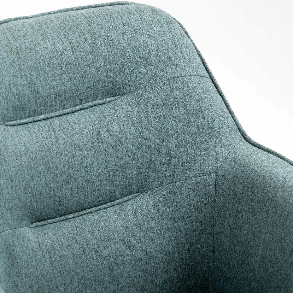 Wohnen Drehbarer Armlehnenstuhl in Türkis - Maior (2er Set)