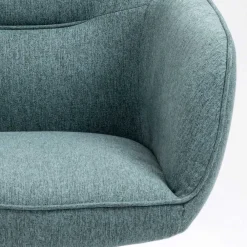 Wohnen Drehbarer Armlehnenstuhl in Türkis - Maior (2er Set)