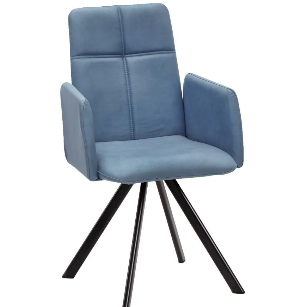 Wohnen Drehbarer Armlehnenstuhl in Hellblau - Nenna