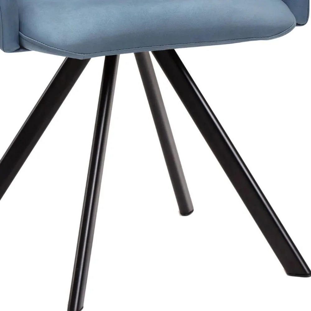 Wohnen Drehbarer Armlehnenstuhl in Hellblau - Nenna