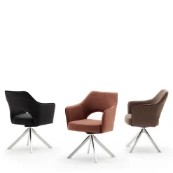 Wohnen Wohnzimmerstühle*Drehbarer Armlehnenstuhl fürs Esszimmer - Mailak (2er Set)