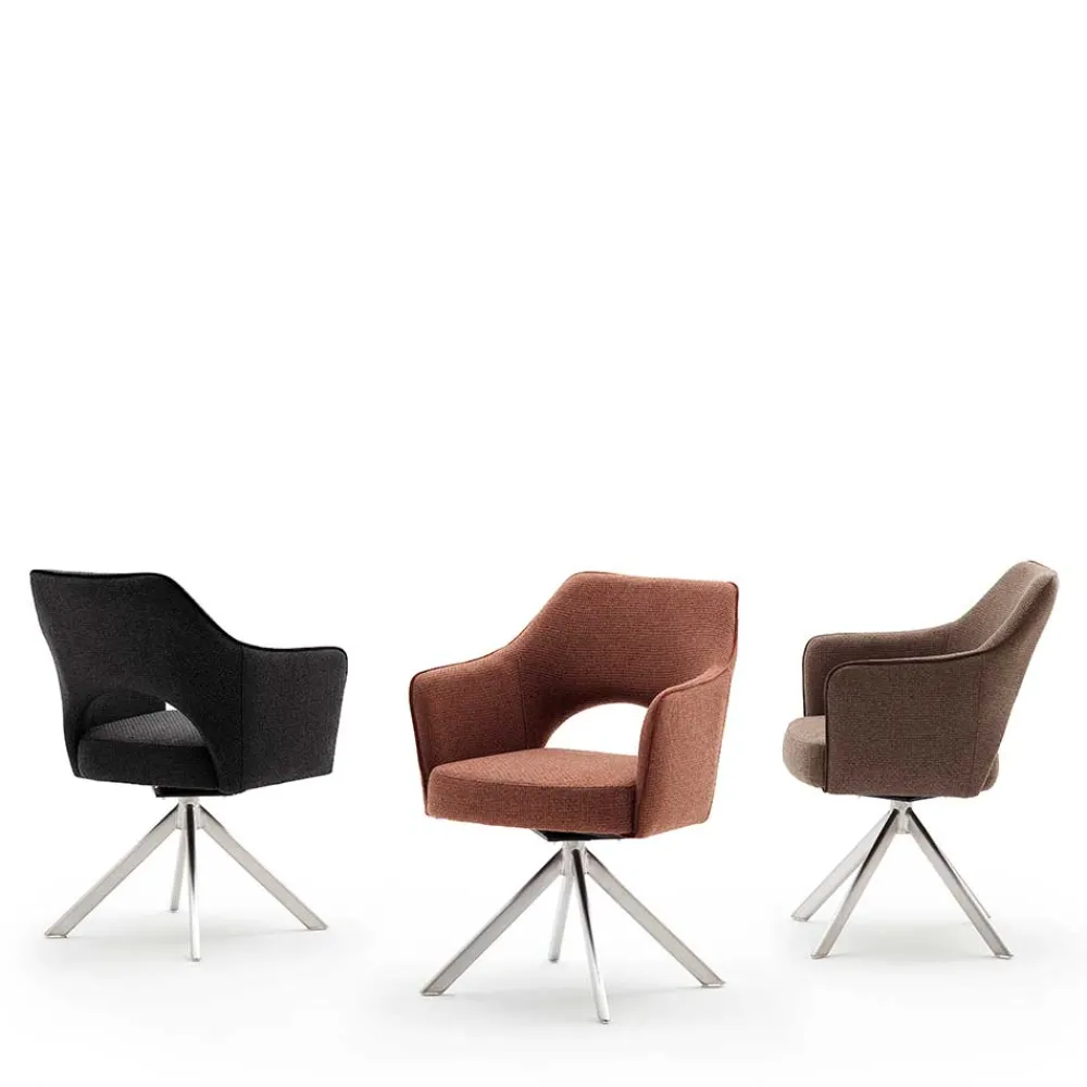 Wohnen Wohnzimmerstühle*Drehbarer Armlehnenstuhl fürs Esszimmer - Mailak (2er Set)