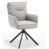 Wohnen Drehbarer Armlehnenstuhl in Grau - Bedina