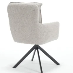 Wohnen Drehbarer Armlehnenstuhl in Grau - Bedina