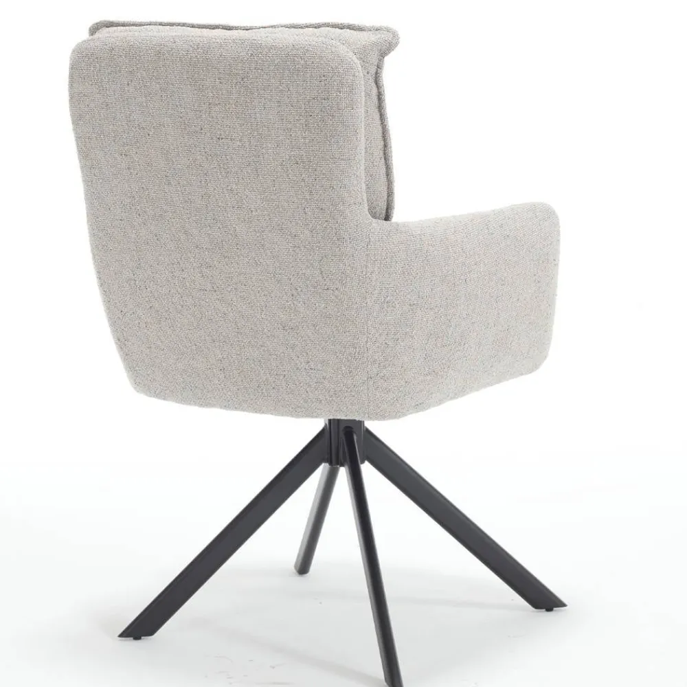 Wohnen Drehbarer Armlehnenstuhl in Grau - Bedina