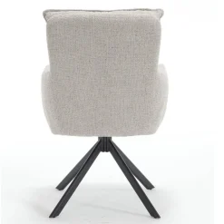 Wohnen Drehbarer Armlehnenstuhl in Grau - Bedina