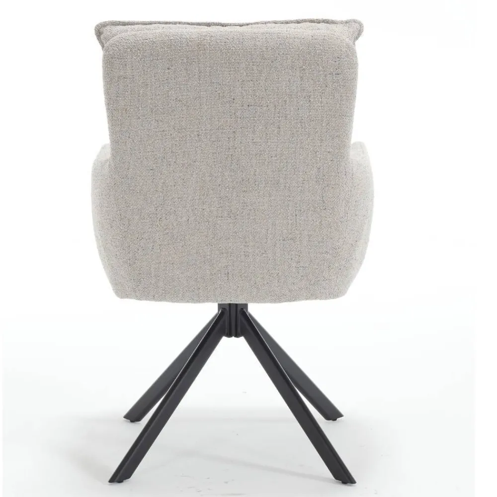 Wohnen Drehbarer Armlehnenstuhl in Grau - Bedina