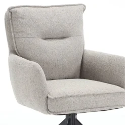 Wohnen Drehbarer Armlehnenstuhl in Grau - Bedina