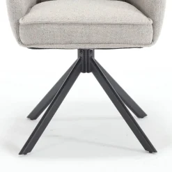 Wohnen Drehbarer Armlehnenstuhl in Grau - Bedina