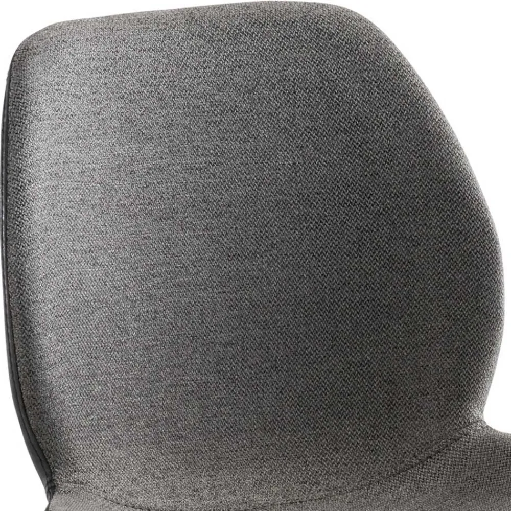 Wohnen Drehbarer Barstuhl in Anthrazit & Edelstahl - Anturina