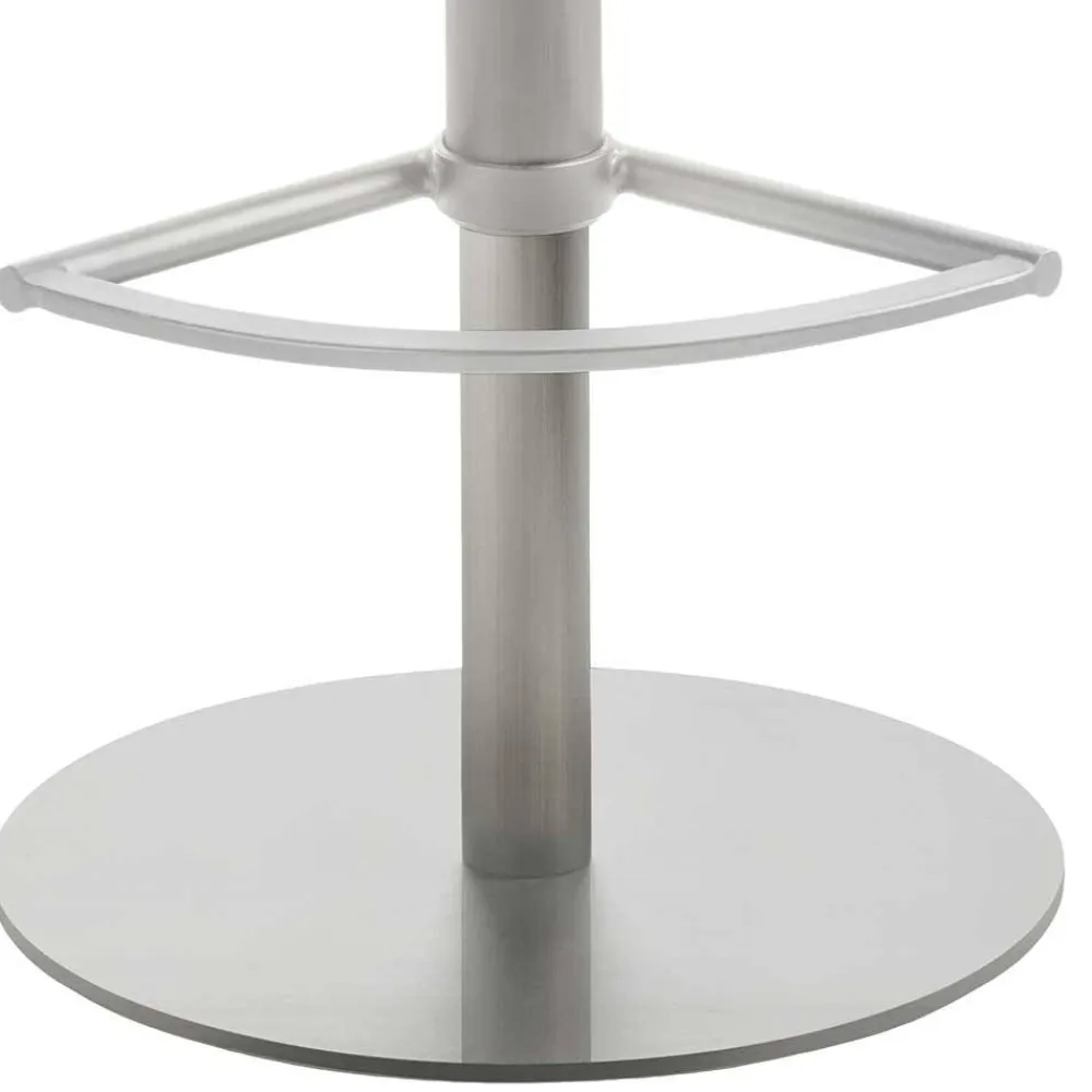 Wohnen Drehbarer Barstuhl in Anthrazit & Edelstahl - Anturina