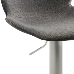 Wohnen Drehbarer Barstuhl in Anthrazit & Edelstahl - Anturina