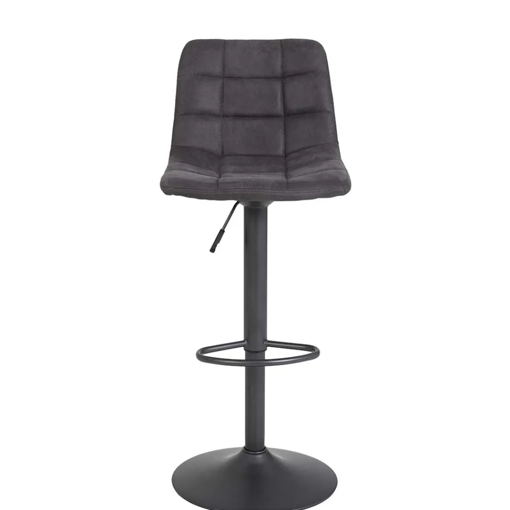 Wohnen Drehbarer Barstuhl in Anthrazit - Janyna (2er Set)