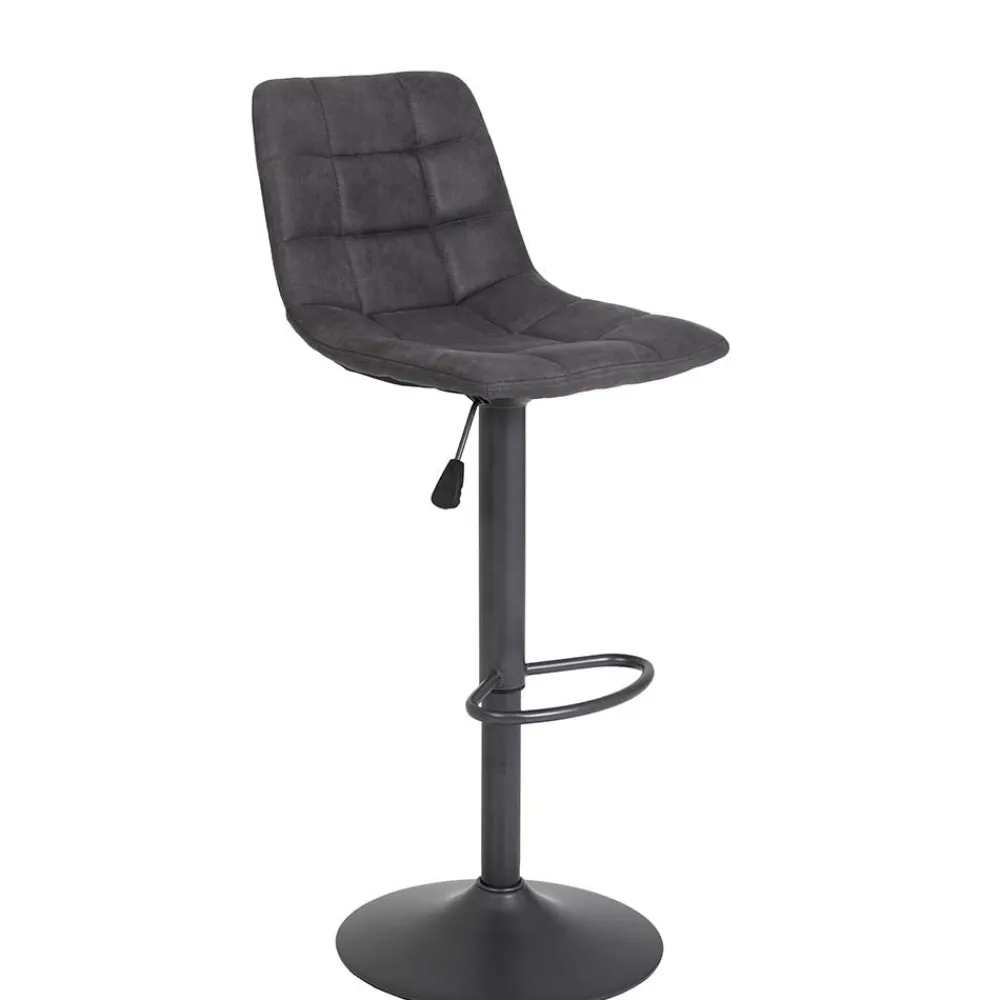 Wohnen Drehbarer Barstuhl in Anthrazit - Janyna (2er Set)