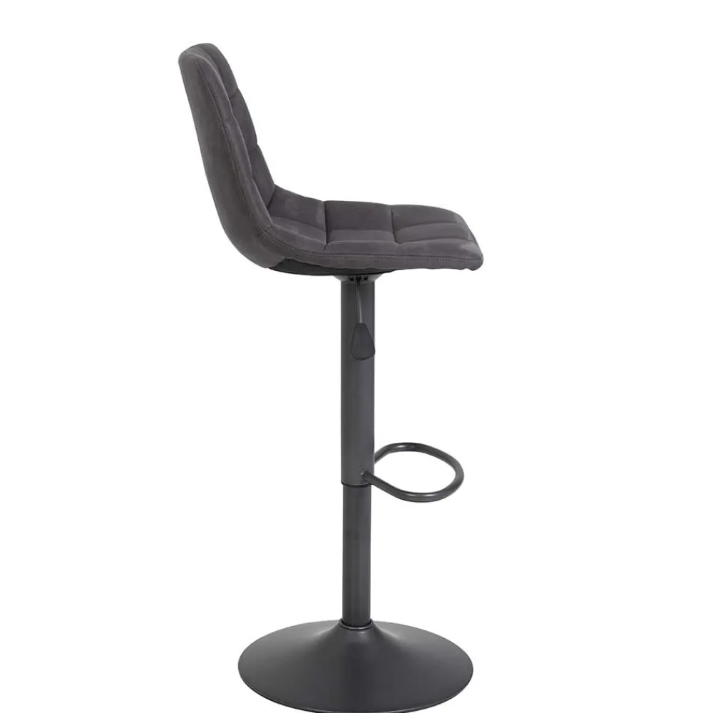 Wohnen Drehbarer Barstuhl in Anthrazit - Janyna (2er Set)